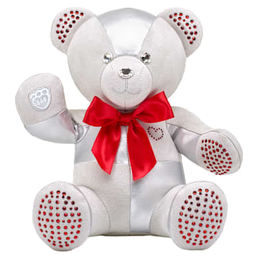 Artigo de coleção Build-A-Bear Birthstone Bear, Com cristais Swarovski®, Ursinho de peluche, Janeiro, Vermelho - Swarovski, 5719963