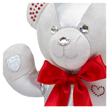 Artigo de coleção Build-A-Bear Birthstone Bear, Com cristais Swarovski®, Ursinho de peluche, Janeiro, Vermelho - Swarovski, 5719963
