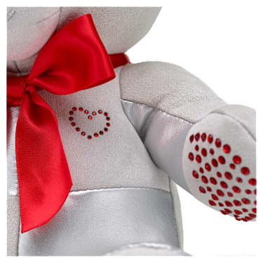 Artigo de coleção Build-A-Bear Birthstone Bear, Com cristais Swarovski®, Ursinho de peluche, Janeiro, Vermelho - Swarovski, 5719963