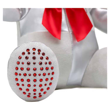 Artigo de coleção Build-A-Bear Birthstone Bear, Com cristais Swarovski®, Ursinho de peluche, Janeiro, Vermelho - Swarovski, 5719963