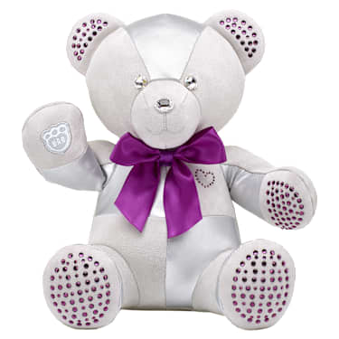 Sběratelský předmět Build-A-Bear Birthstone Bear, Obsahuje Křišťály Swarovski®, Plyšový medvídek, Únor, Fialový - Swarovski, 5719964