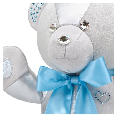 Build-A-Bear Birthstone Bear Collectible, Featuring Swarovski® crystals, Teddy bear, March, Light Blue - Swarovski, 5719965