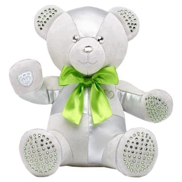 Build-A-Bear Birthstone Bear Collectible, Featuring Swarovski® crystals, Teddy bear, August, Light Green - Swarovski, 5719969