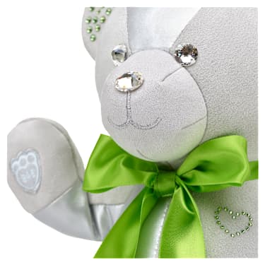 Build-A-Bear Birthstone Bear Collectible, Featuring Swarovski® crystals, Teddy bear, August, Light Green - Swarovski, 5719969