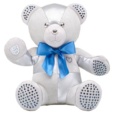 Pièce de collection Build-A-Bear Birthstone Bear, Habillée de cristaux Swarovski®, Ours en peluche, Décembre, Bleue - Swarovski, 5719973