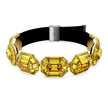 Lucent choker, Octagon shape, Yellow, Gold-tone plated - Swarovski, 5720208