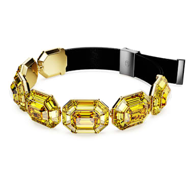 Lucent choker, Octagon shape, Yellow, Gold-tone plated - Swarovski, 5720208