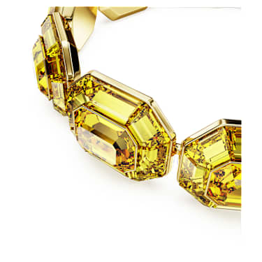 Lucent choker, Octagon shape, Yellow, Gold-tone plated - Swarovski, 5720208