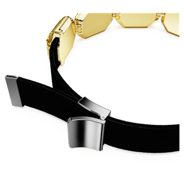 Lucent choker, Octagon shape, Yellow, Gold-tone plated - Swarovski, 5720208