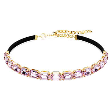 Millenia チョーカー, オクタゴンカット, パープル, 18Kゴールドコーティング - Swarovski, 5720486
