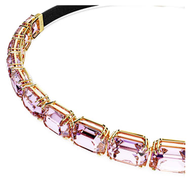 Millenia choker, Octagon cut, Purple, 18K gold finish - Swarovski, 5720486