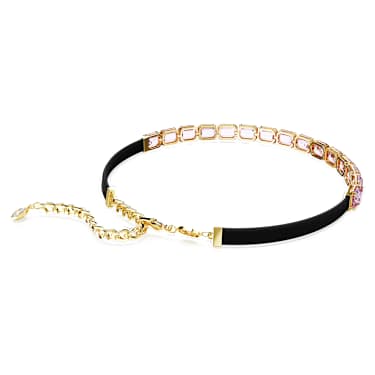 Gargantilla Tennis Millenia, Talla octogonal, Morada, Baño tono oro - Swarovski, 5720486