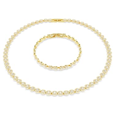 Una Angelic เซ็ต, เจียระไนทรงกลม, เขียว, เคลือบโทนสีทอง - Swarovski, 5720506