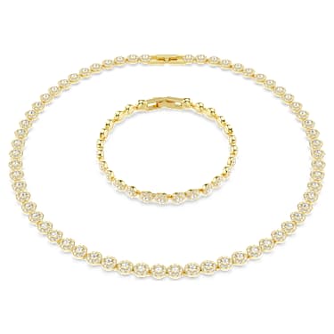 Una Angelic เซ็ต, เจียระไนทรงกลม, เขียว, เคลือบโทนสีทอง - Swarovski, 5720506