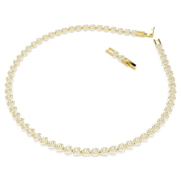 Komplet Una Angelic, Okrogli rez, Bela, V videzu 18-karatnega zlata - Swarovski, 5720506