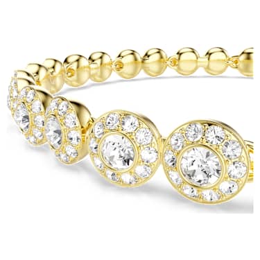 Komplet Una Angelic, Okrogli rez, Bela, V videzu 18-karatnega zlata - Swarovski, 5720506
