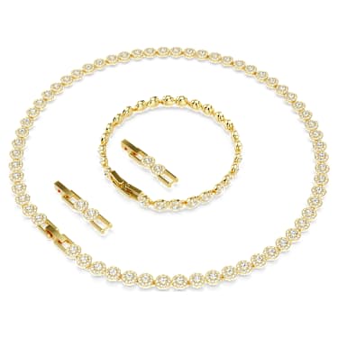 Una Angelic เซ็ต, เจียระไนทรงกลม, เขียว, เคลือบโทนสีทอง - Swarovski, 5720506