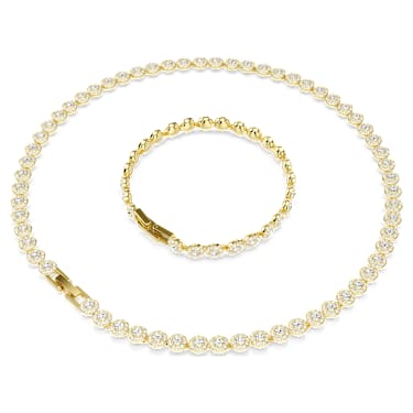 Set Una Angelic, Taglio Round, Bianco, Finitura oro 18K - Swarovski, 5720506