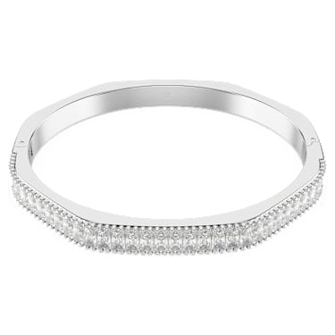 Matrix バングル, バゲット・カット, オクタゴンシェイプ, ホワイト, ロジウム・プレーティング - Swarovski, 5720621