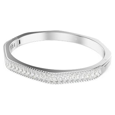 Matrix バングル, バゲット・カット, オクタゴンシェイプ, ホワイト, ロジウム・プレーティング - Swarovski, 5720621