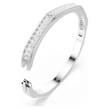 Matrix バングル, バゲット・カット, オクタゴンシェイプ, ホワイト, ロジウム・プレーティング - Swarovski, 5720621