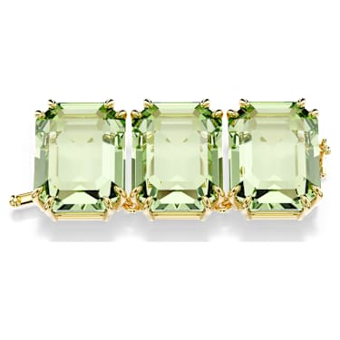 Millenia extender, Octagon cut, Green, Gold-tone plated - Swarovski, 5720630
