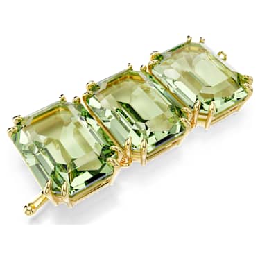 Millenia Verlängerungsstück, Oktagon-Schliff, Grün, 18K Goldbeschichtet - Swarovski, 5720630