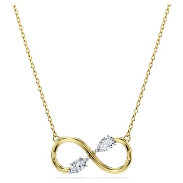 Eternity pendant, Lab-grown diamonds 0.35 ct tw, Mixed cuts, Infinity, 18K yellow gold - Swarovski, 5720704