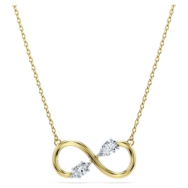 Eternity pendant, Lab-grown diamonds 0.35 ct tw, Mixed cuts, Infinity, 18K yellow gold - Swarovski, 5720704