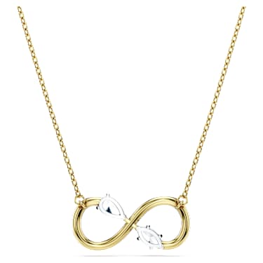 Eternity pendant, Lab-grown diamonds 0.35 ct tw, Mixed cuts, Infinity, 18K yellow gold - Swarovski, 5720704