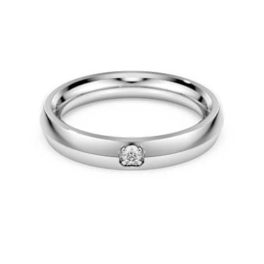 Verighetă Eternity, Diamante create în laborator 0.05 ct tw, Formă rotundă, Aur alb 18K - Swarovski, 5720712