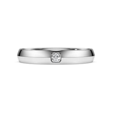 Eternity band ring, Lab-grown diamonds 0.05 ct tw, Round shape, 18K white gold - Swarovski, 5720712