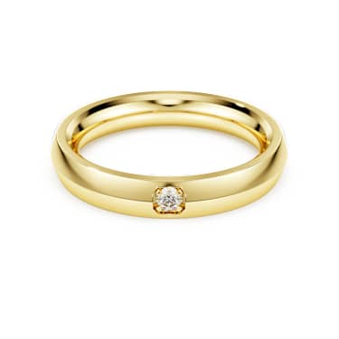 Eternity band ring, Lab-grown diamonds 0.05 ct tw, Round shape, 18K yellow gold - Swarovski, 5720717