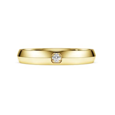 Eternity band ring, Lab-grown diamonds 0.05 ct tw, Round shape, 18K yellow gold - Swarovski, 5720717