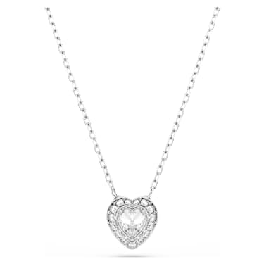 Ariana Grande x Swarovski 세트, 믹스 컷, 하트, 화이트, 로듐 플래팅 - Swarovski, 5720849
