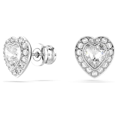 Σετ Ariana Grande x Swarovski, Μείξη κοπών, Καρδιά, Λευκό, Επιμετάλλωση ροδίου - Swarovski, 5720849