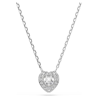 Ariana Grande x Swarovski pendant, Mixed cuts, Heart, White, Rhodium plated - Swarovski, 5720852