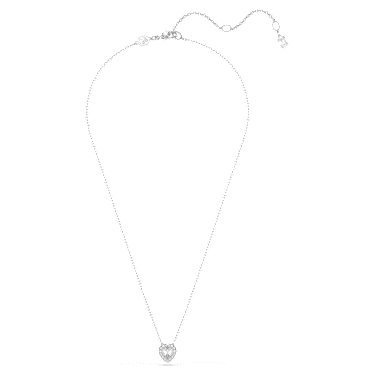 Ariana Grande x Swarovski pendant, Mixed cuts, Heart, White, Rhodium plated - Swarovski, 5720852
