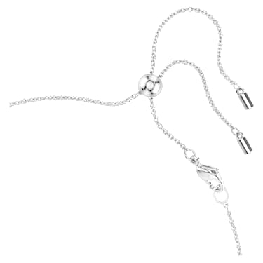 Girocollo Ariana Grande x Swarovski, Crystal Pearl, Taglio Round, Bianco, Placcato rodio - Swarovski, 5720865