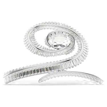 Ariana Grande x Swarovski 髮夾, 水晶珍珠，法國麵包形切割, 白色, 鍍白金色 - Swarovski, 5720867
