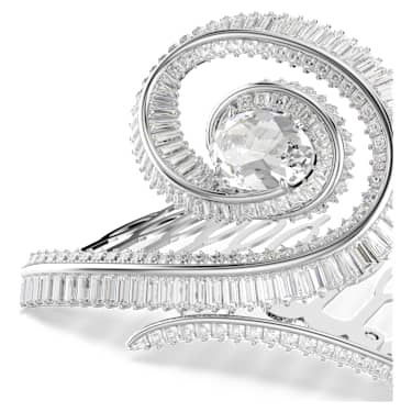 Ariana Grande x Swarovski 髮夾, 水晶珍珠，法國麵包形切割, 白色, 鍍白金色 - Swarovski, 5720867