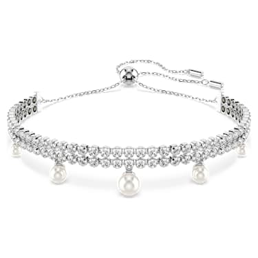 Ariana Grande x Swarovski Armband, Kristallperle, Rundschliff, Weiß, Rhodiniert - Swarovski, 5720870
