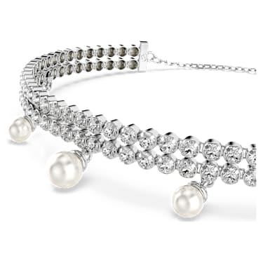 Zapestnica Ariana Grande x Swarovski, Kristalni biser, Okrogli rez, Bela, Prevleka iz rodija - Swarovski, 5720870