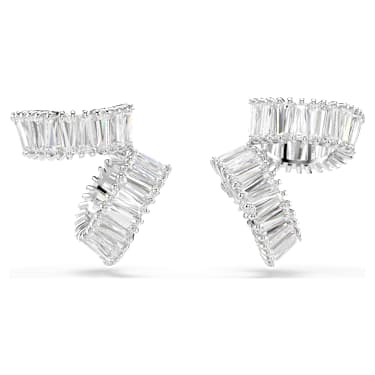 Ariana Grande x Swarovski Ohrspangen, Baguette-Schliff, Weiß, Rhodiniert - Swarovski, 5720872