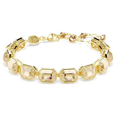 Millenia Tennis bracelet, Octagon cut, Caramel, Gold-tone plated - Swarovski, 5720912