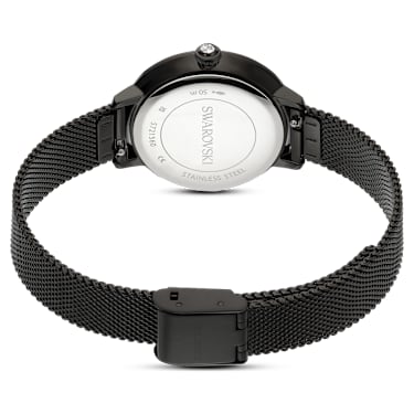 Certa watch, Metal bracelet, Black, Black finish - Swarovski, 5721560