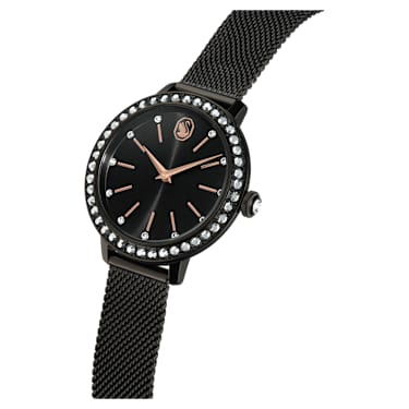 Certa watch, Metal bracelet, Black, Black finish - Swarovski, 5721560