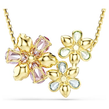 Pingente Idyllia, Combinação de lapidações, Flor, Multicor, Acabamento em ouro de 18 quilates - Swarovski, 5721668