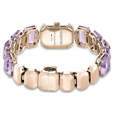 워치, 옥타곤 컷 브레이슬릿, 퍼플, 샴페인 골드 톤 피니시 - Swarovski, 5722364