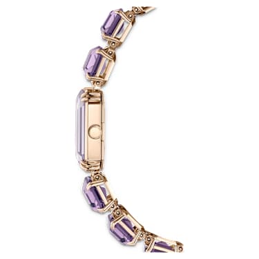 워치, 옥타곤 컷 브레이슬릿, 퍼플, 샴페인 골드 톤 피니시 - Swarovski, 5722364
